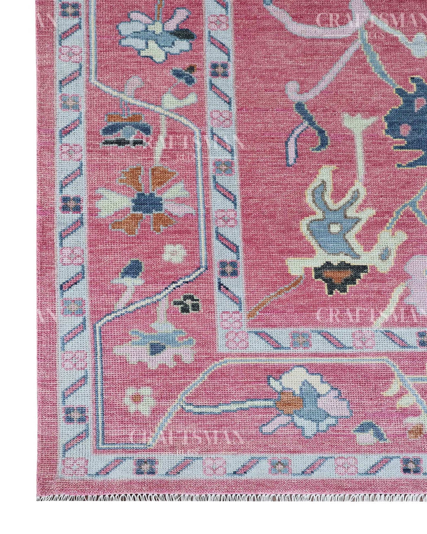 Norlis Wool Hand-Knotted Oushak-Inspired Rug