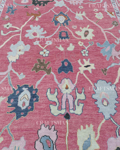 Norlis Wool Hand-Knotted Oushak-Inspired Rug