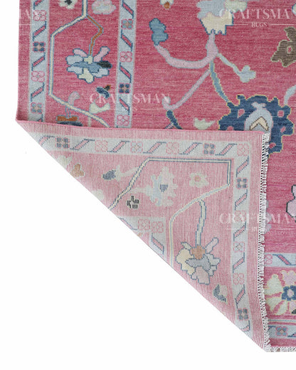 Norlis Wool Hand-Knotted Oushak-Inspired Rug