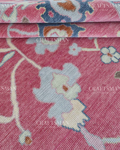 Norlis Wool Hand-Knotted Oushak-Inspired Rug