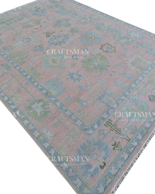Olris Wool Hand-Knotted Oushak-Inspired Rug