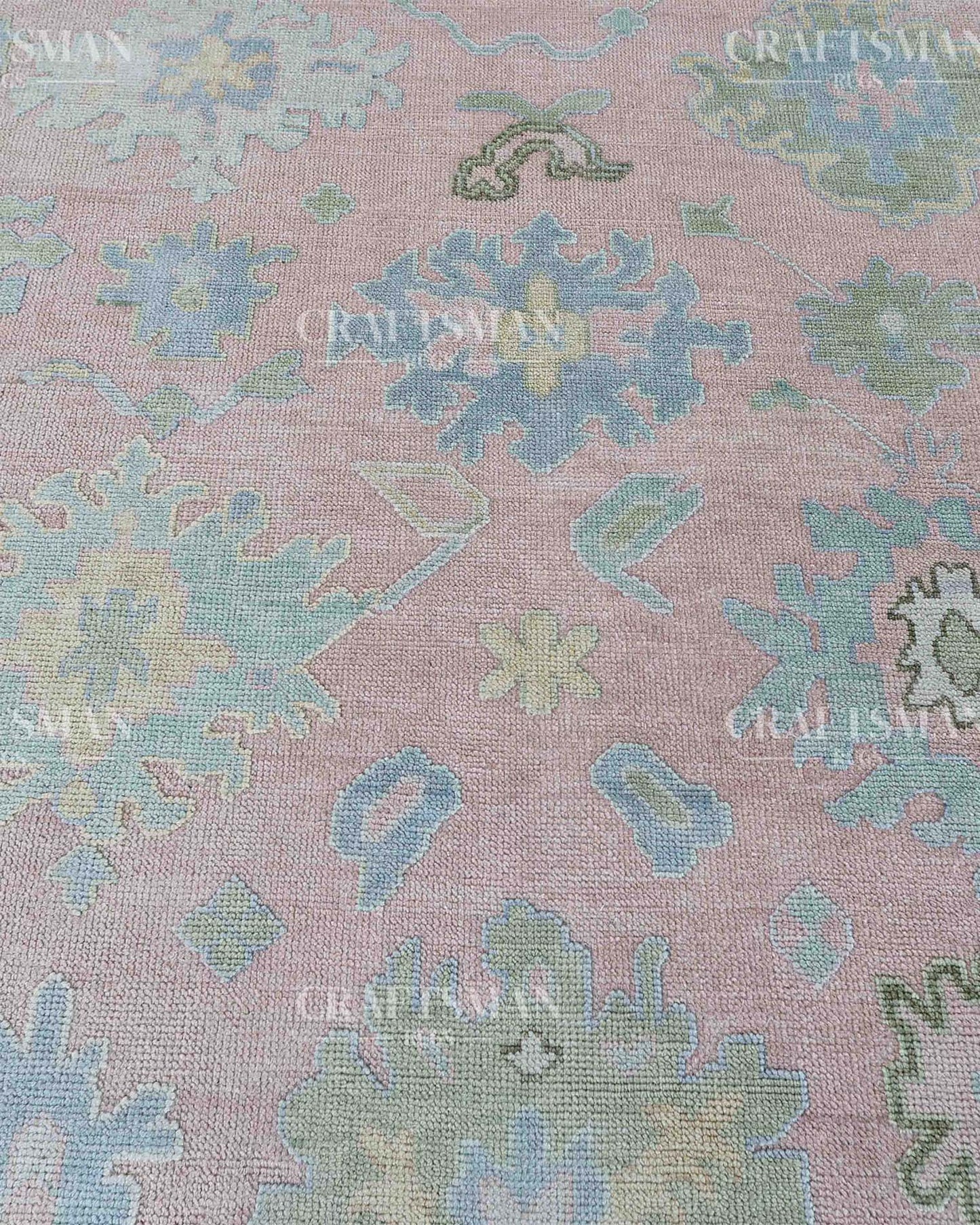 Olris Wool Hand-Knotted Oushak-Inspired Rug