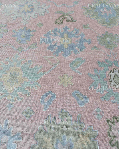 Olris Wool Hand-Knotted Oushak-Inspired Rug