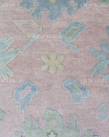Olris Wool Hand-Knotted Oushak-Inspired Rug