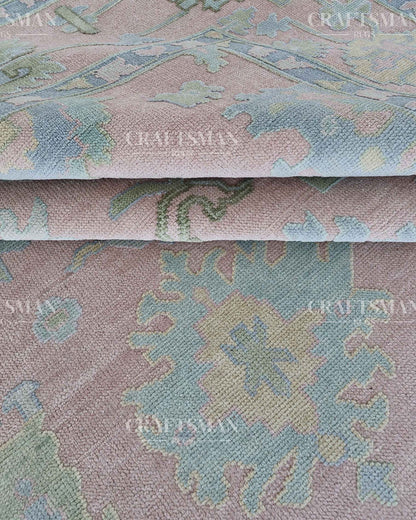 Olris Wool Hand-Knotted Oushak-Inspired Rug