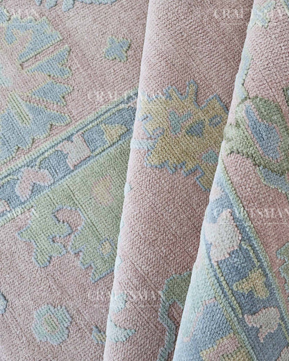 Olris Wool Hand-Knotted Oushak-Inspired Rug