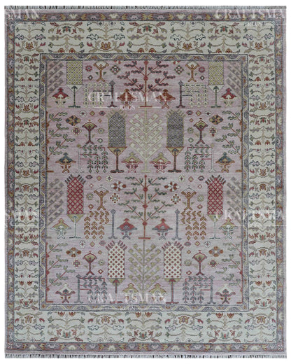 Melra Wool Hand-Knotted Oushak-Inspired Rug