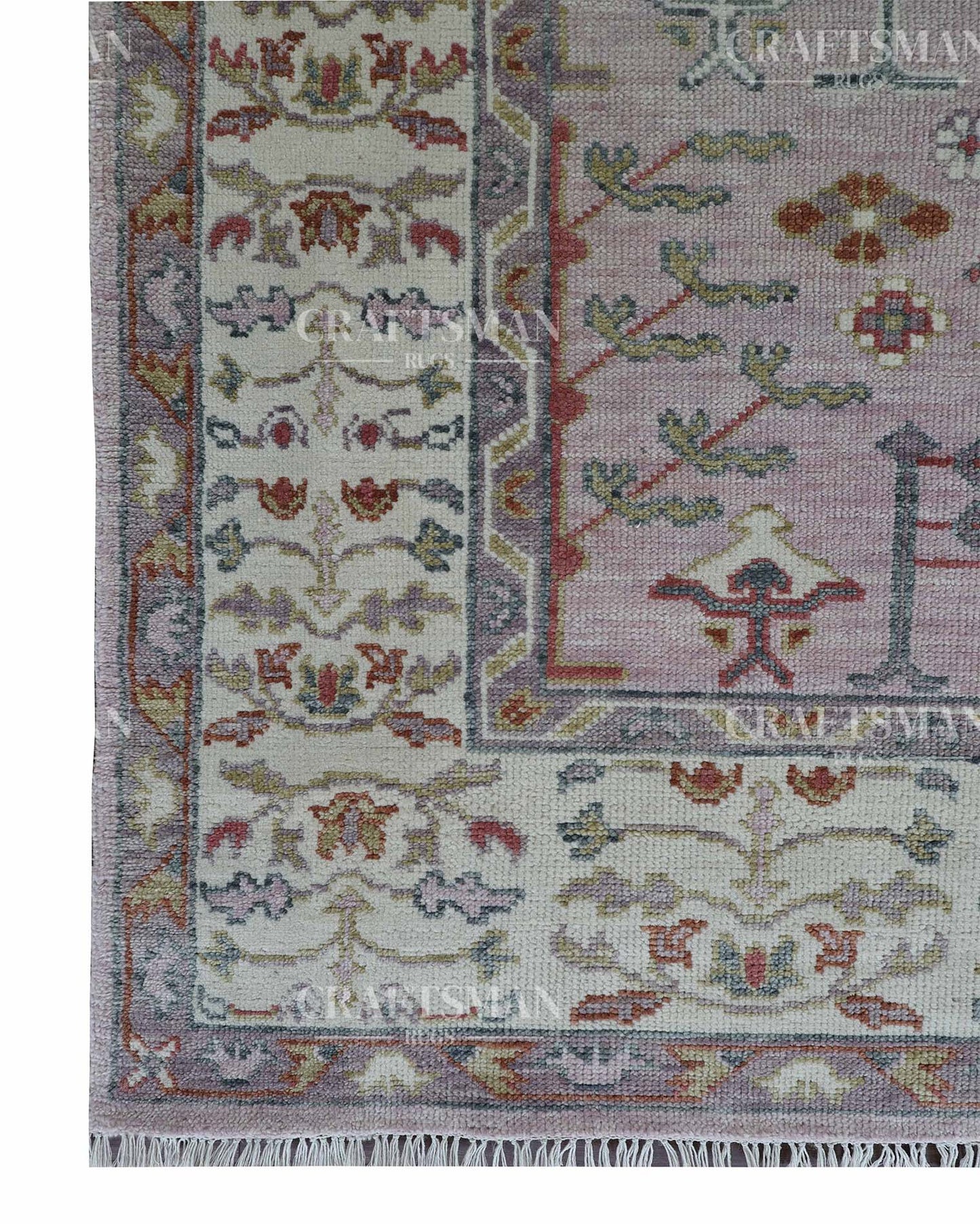 Melra Wool Hand-Knotted Oushak-Inspired Rug