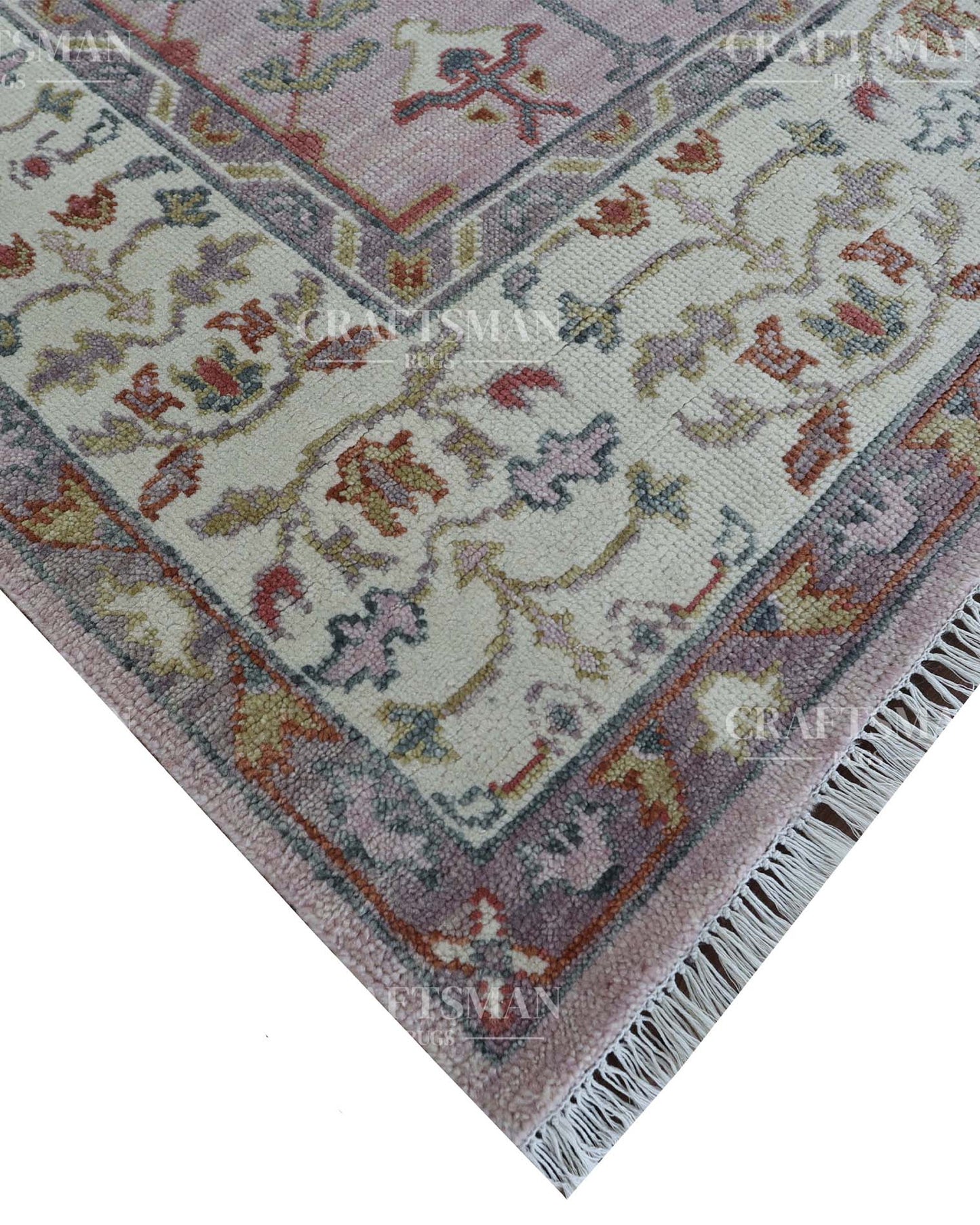 Melra Wool Hand-Knotted Oushak-Inspired Rug