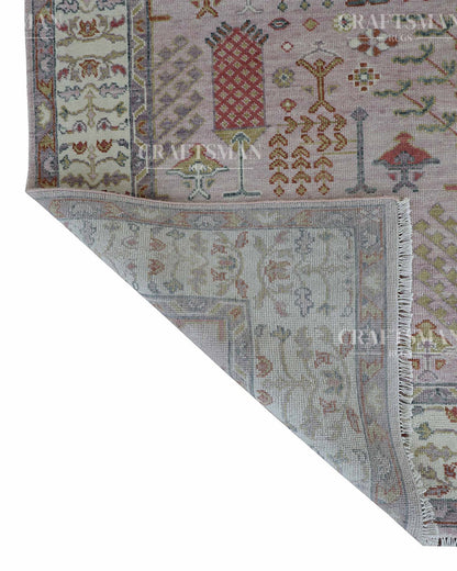 Melra Wool Hand-Knotted Oushak-Inspired Rug