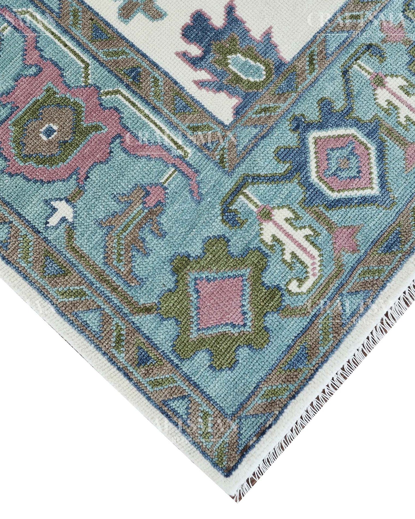 Jorin Wool Hand-Knotted Oushak-Inspired Rug