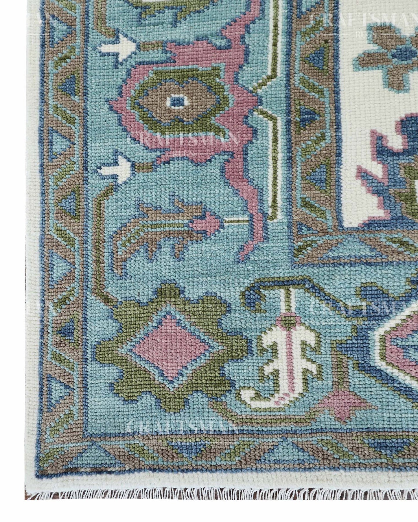 Jorin Wool Hand-Knotted Oushak-Inspired Rug