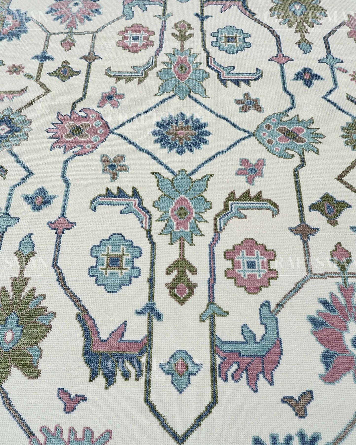 Jorin Wool Hand-Knotted Oushak-Inspired Rug