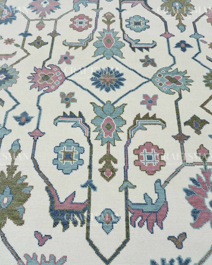 Jorin Wool Hand-Knotted Oushak-Inspired Rug