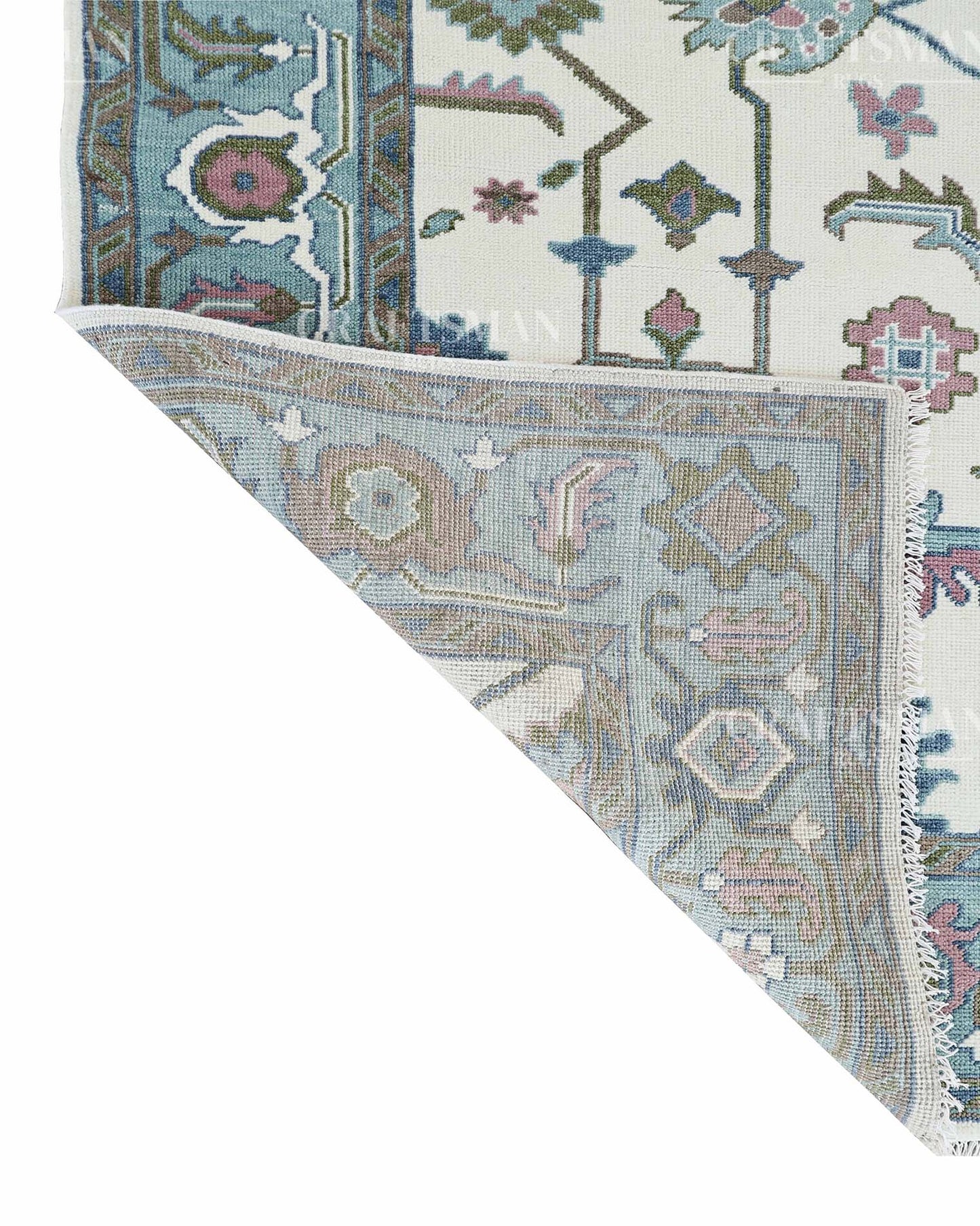 Jorin Wool Hand-Knotted Oushak-Inspired Rug