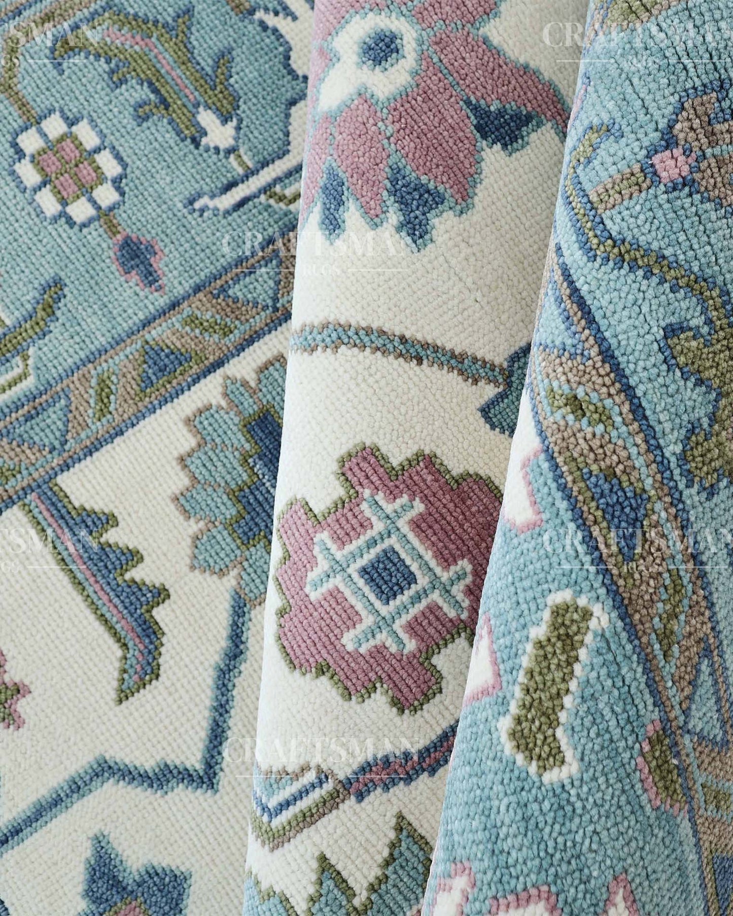 Jorin Wool Hand-Knotted Oushak-Inspired Rug