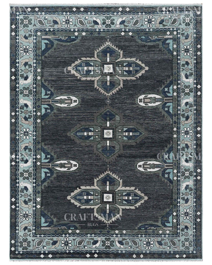 Varris Wool Hand-Knotted Oushak-Inspired Rug