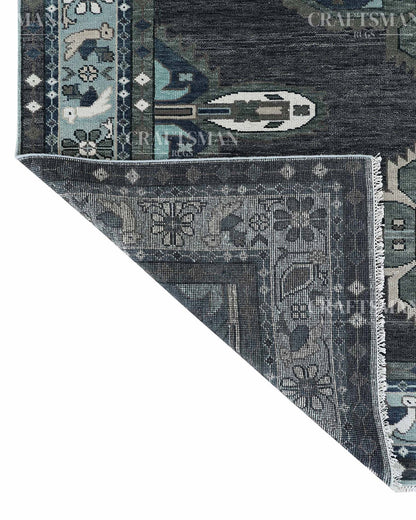 Varris Wool Hand-Knotted Oushak-Inspired Rug