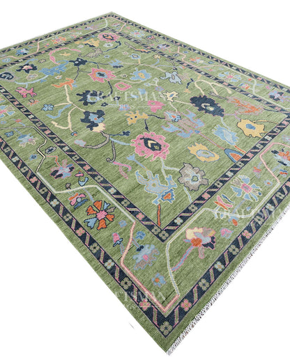 Fovra Wool Hand-Knotted Oushak-Inspired Rug