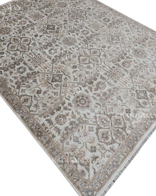 Tavin Wool Hand-Knotted Oushak-Inspired Rug