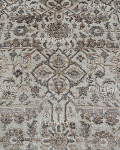 Tavin Wool Hand-Knotted Oushak-Inspired Rug