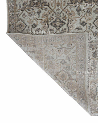 Tavin Wool Hand-Knotted Oushak-Inspired Rug