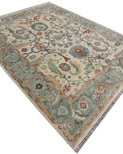 Orlis Wool Hand-Knotted Oushak-Inspired Rug