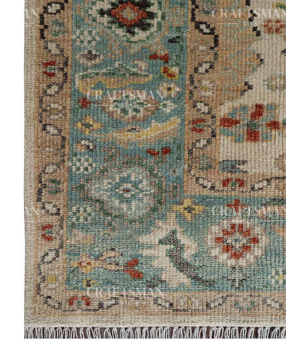 Orlis Wool Hand-Knotted Oushak-Inspired Rug