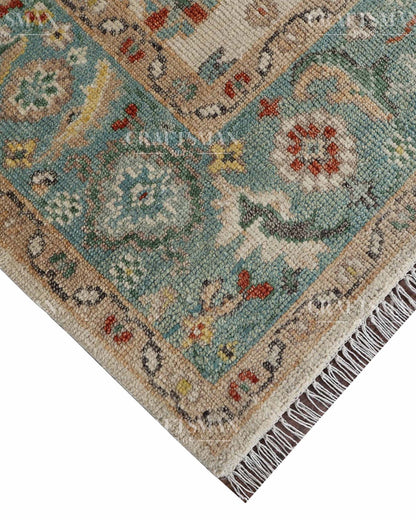 Orlis Wool Hand-Knotted Oushak-Inspired Rug