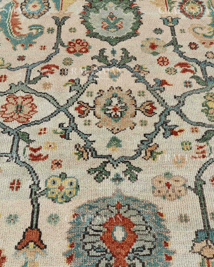 Orlis Wool Hand-Knotted Oushak-Inspired Rug