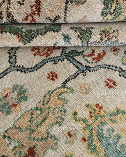 Orlis Wool Hand-Knotted Oushak-Inspired Rug
