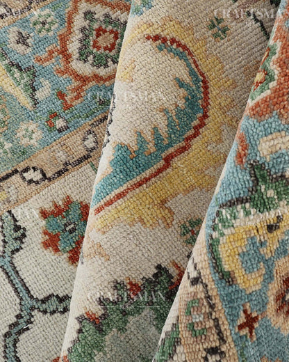 Orlis Wool Hand-Knotted Oushak-Inspired Rug