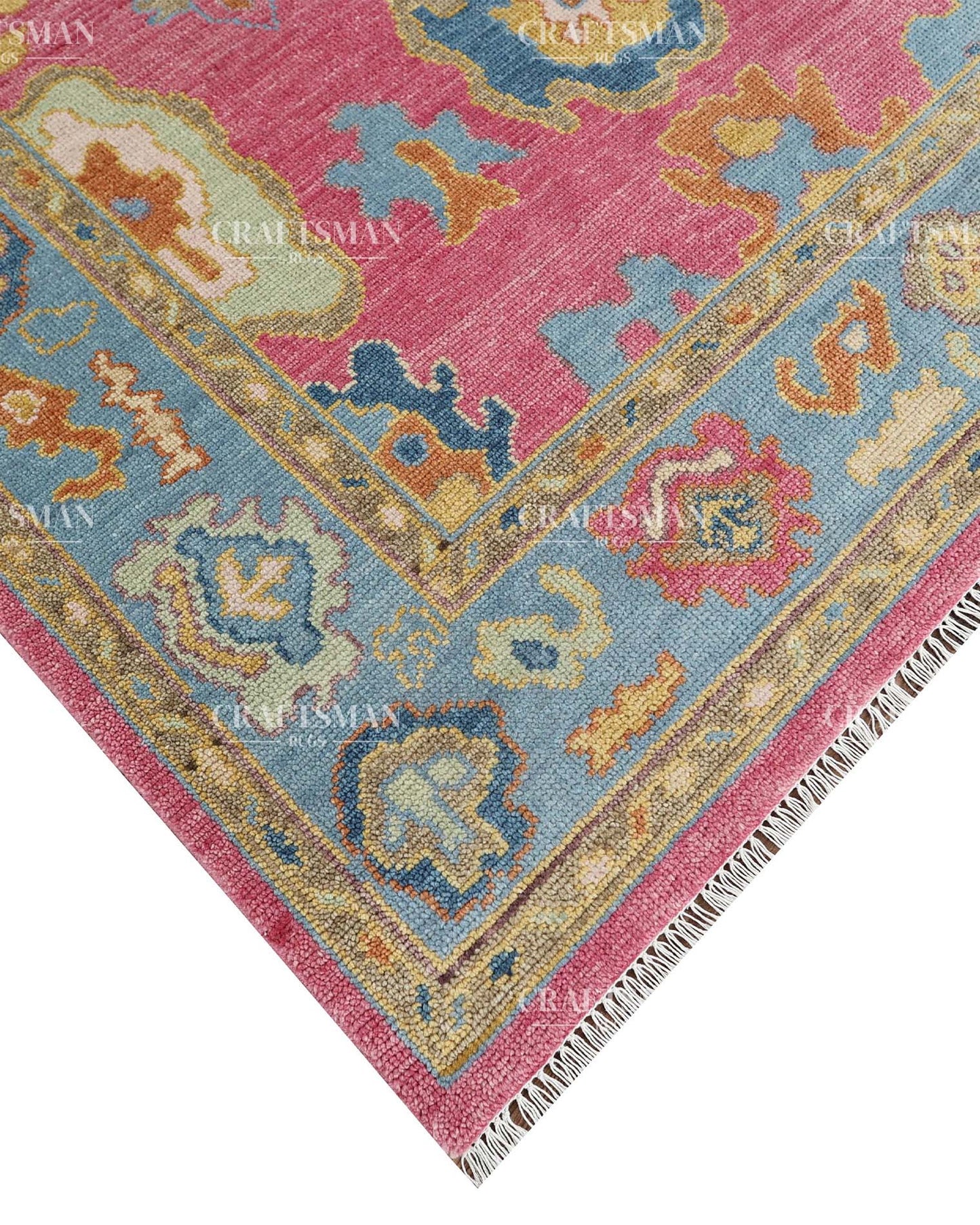 Aridra Wool Hand-Knotted Oushak-Inspired Rug