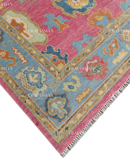 Aridra Wool Hand-Knotted Oushak-Inspired Rug