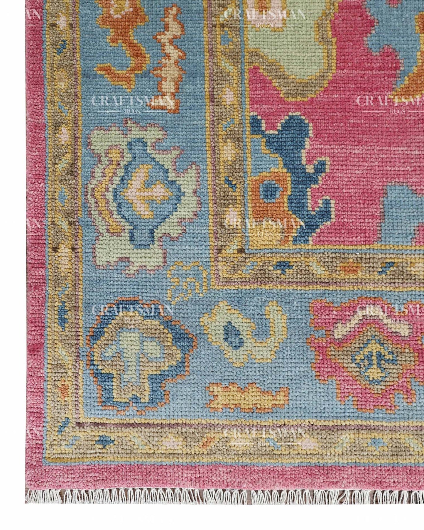 Aridra Wool Hand-Knotted Oushak-Inspired Rug