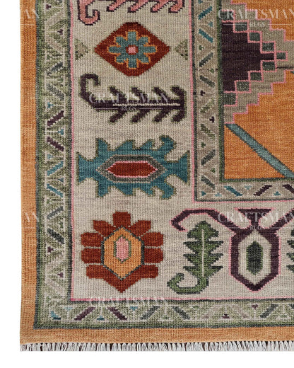 Ferin Wool Hand-Knotted Oushak-Inspired Rug