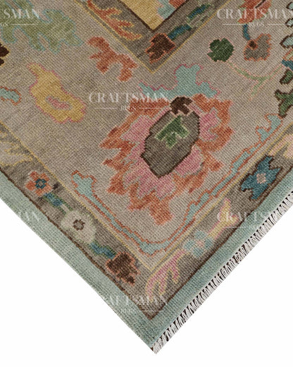 Solra Wool Hand-Knotted Oushak-Inspired Rug