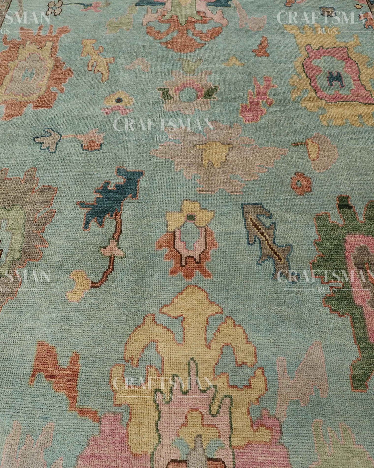 Solra Wool Hand-Knotted Oushak-Inspired Rug