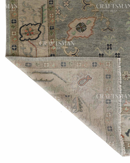 Edris Wool Hand-Knotted Oushak-Inspired Rug