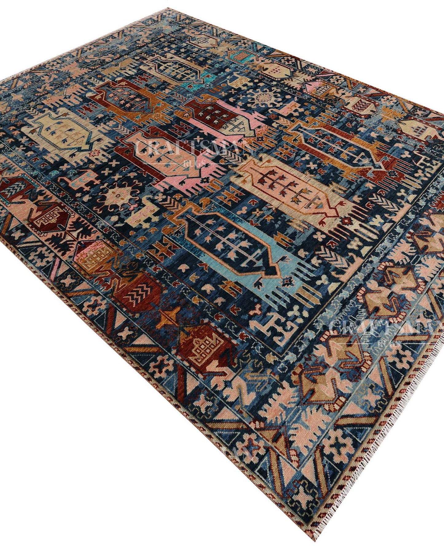 Vellis Wool Hand-Knotted Oushak-Inspired Rug