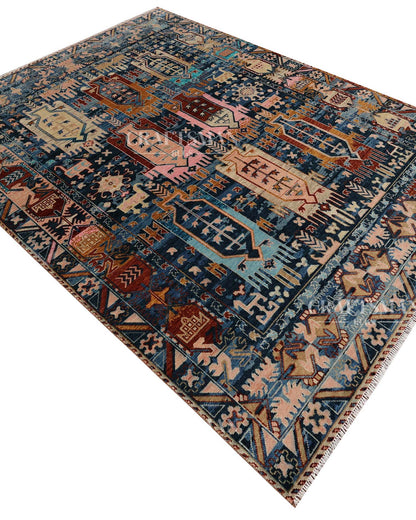 Vellis Wool Hand-Knotted Oushak-Inspired Rug