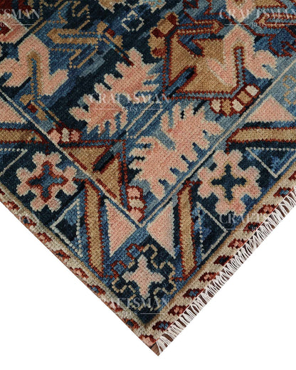 Vellis Wool Hand-Knotted Oushak-Inspired Rug