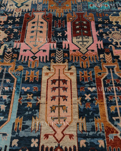Vellis Wool Hand-Knotted Oushak-Inspired Rug