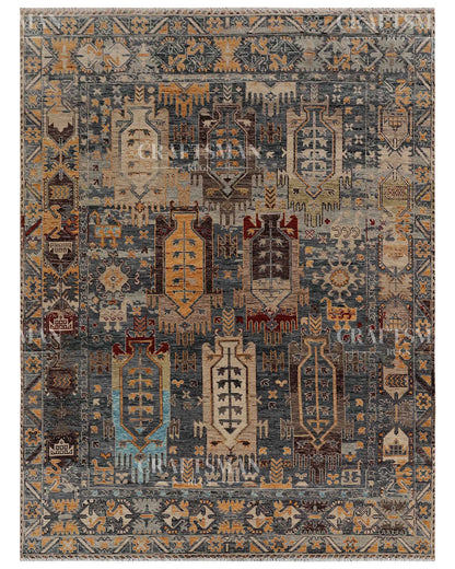 Calrin Wool Hand-Knotted Oushak-Inspired Rug