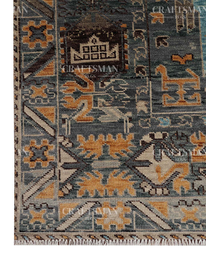 Calrin Wool Hand-Knotted Oushak-Inspired Rug