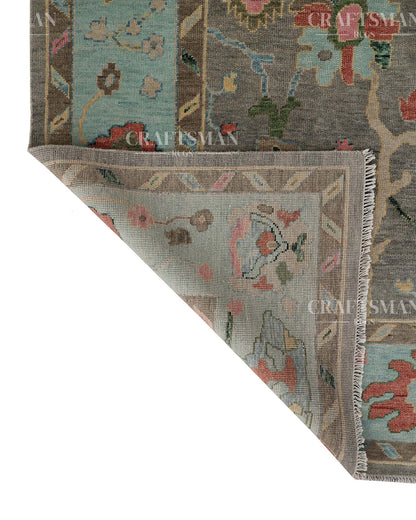 Tavron Wool Hand-Knotted Oushak-Inspired Rug