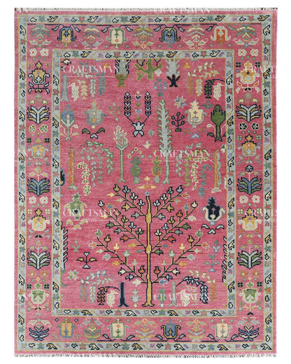 Floran Wool Hand-Knotted Oushak-Inspired Rug