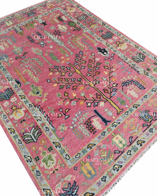 Floran Wool Hand-Knotted Oushak-Inspired Rug