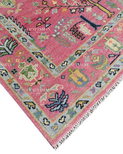Floran Wool Hand-Knotted Oushak-Inspired Rug