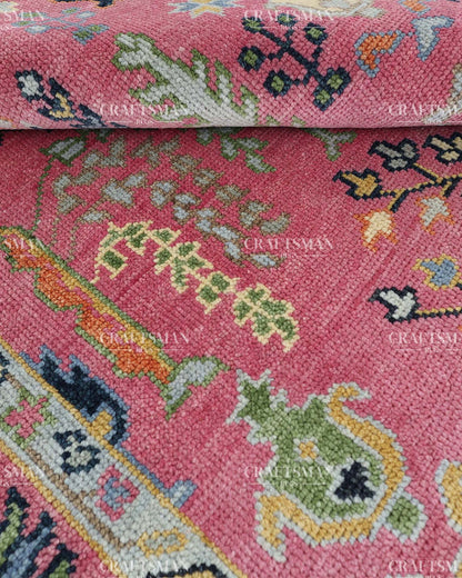 Floran Wool Hand-Knotted Oushak-Inspired Rug
